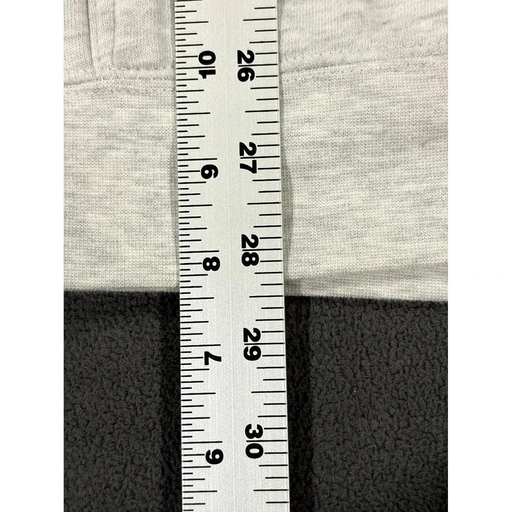 Vans of the Wall Hoodie Mens Large Heather Gray Logo Fleece Lined Cotton Winter